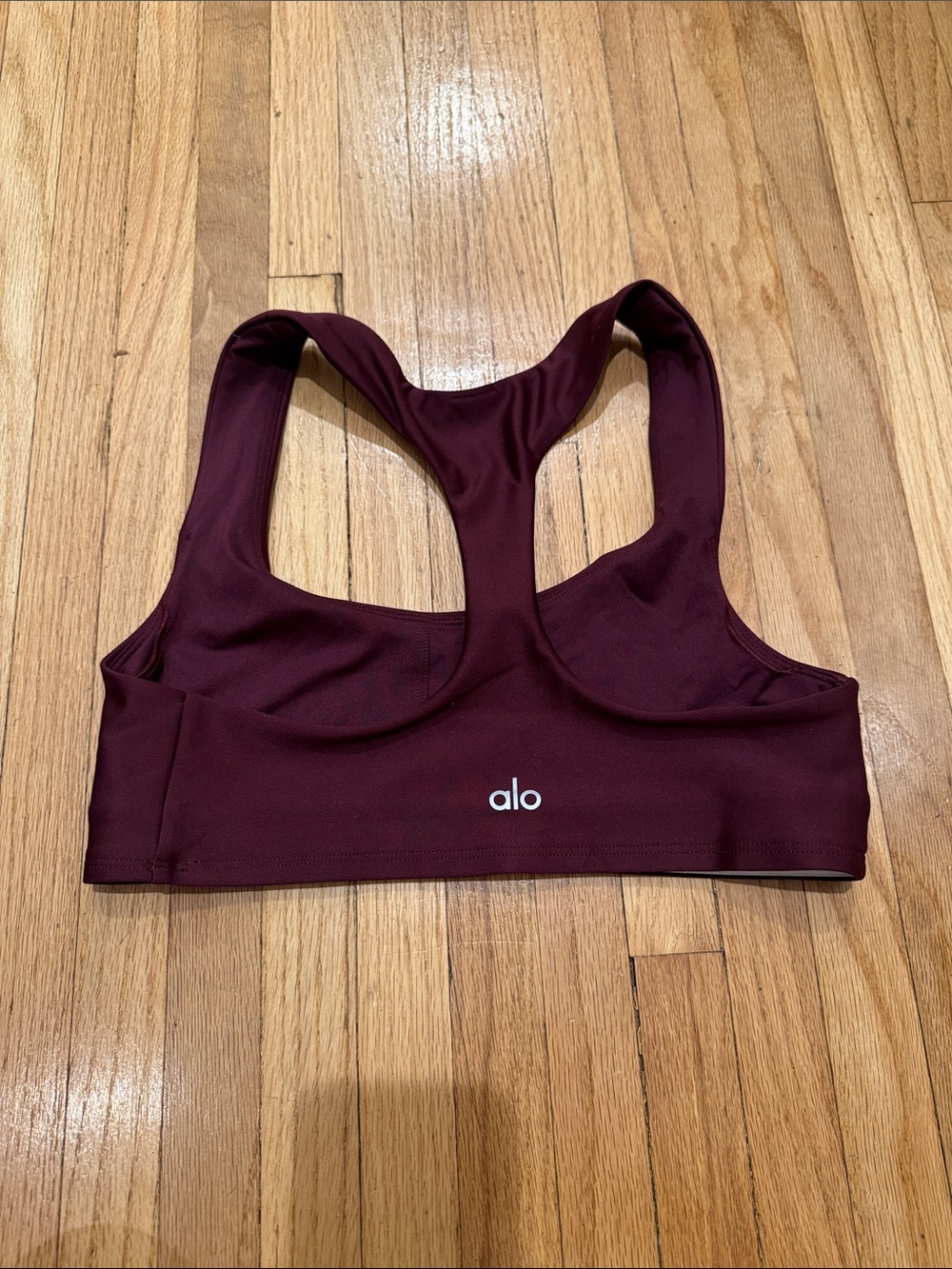ALO Yoga Burgundy Airlift Advantage Racerback Bras size small - Picture 6 of 7